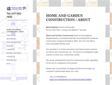 Tablet Screenshot of homeandgardenconstruction.com